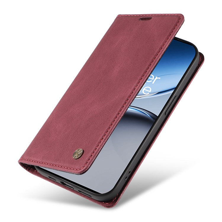 YIKATU YK-004 For OnePlus Nord 4 Case Leather Skin-Touch Phone Cover Magnetic Auto-Absorbed - Wine Red