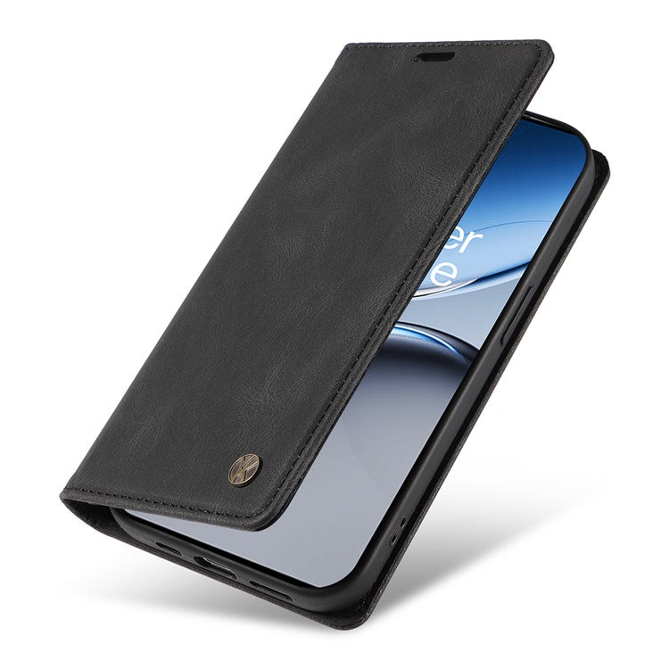 YIKATU YK-004 For OnePlus Nord 4 Case Leather Skin-Touch Phone Cover Magnetic Auto-Absorbed - Black