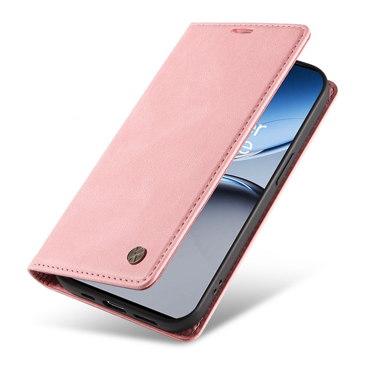 YIKATU YK-004 For OnePlus Nord 4 Case Leather Skin-Touch Phone Cover Magnetic Auto-Absorbed - Pink