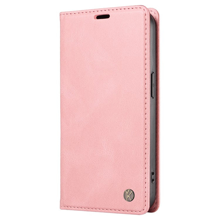 YIKATU YK-004 For OnePlus Nord 4 Case Leather Skin-Touch Phone Cover Magnetic Auto-Absorbed - Pink