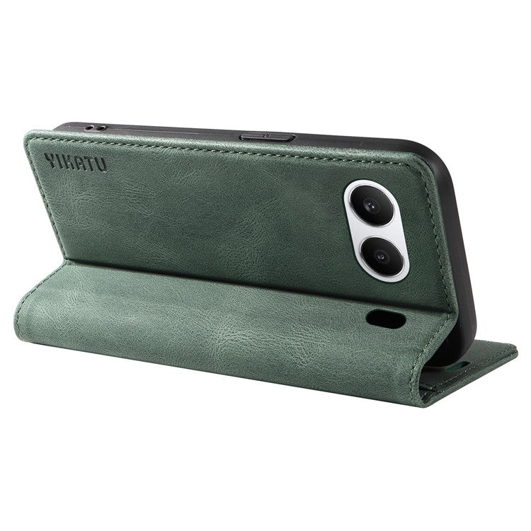 YIKATU YK-004 For OnePlus Nord 4 Case Leather Skin-Touch Phone Cover Magnetic Auto-Absorbed - Green