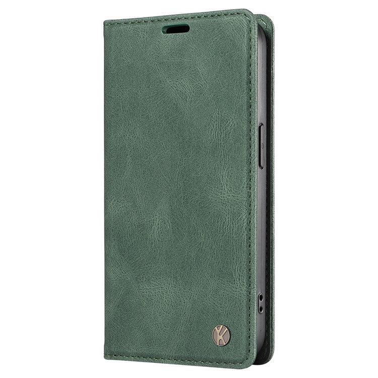 YIKATU YK-004 For OnePlus Nord 4 Case Leather Skin-Touch Phone Cover Magnetic Auto-Absorbed - Green