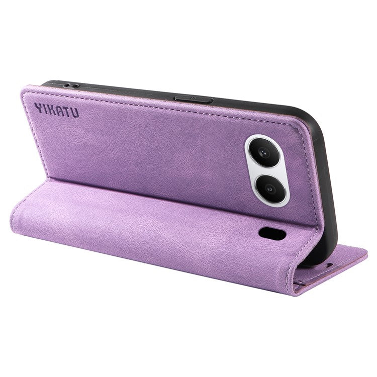YIKATU YK-004 For OnePlus Nord 4 Case Leather Skin-Touch Phone Cover Magnetic Auto-Absorbed - Purple