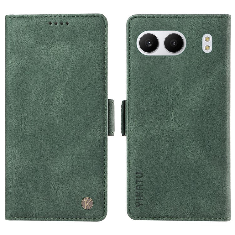 YIKATU YK-005 For OnePlus Nord 4 Case PU Leather Wallet Phone Cover Skin Touch Feeling - Green