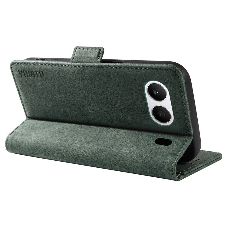 YIKATU YK-005 For OnePlus Nord 4 Case PU Leather Wallet Phone Cover Skin Touch Feeling - Green