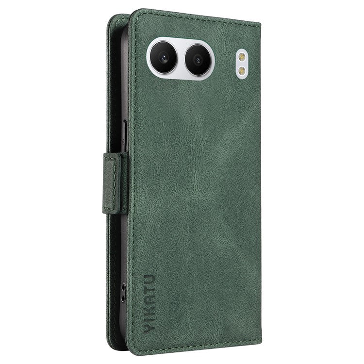 YIKATU YK-005 For OnePlus Nord 4 Case PU Leather Wallet Phone Cover Skin Touch Feeling - Green