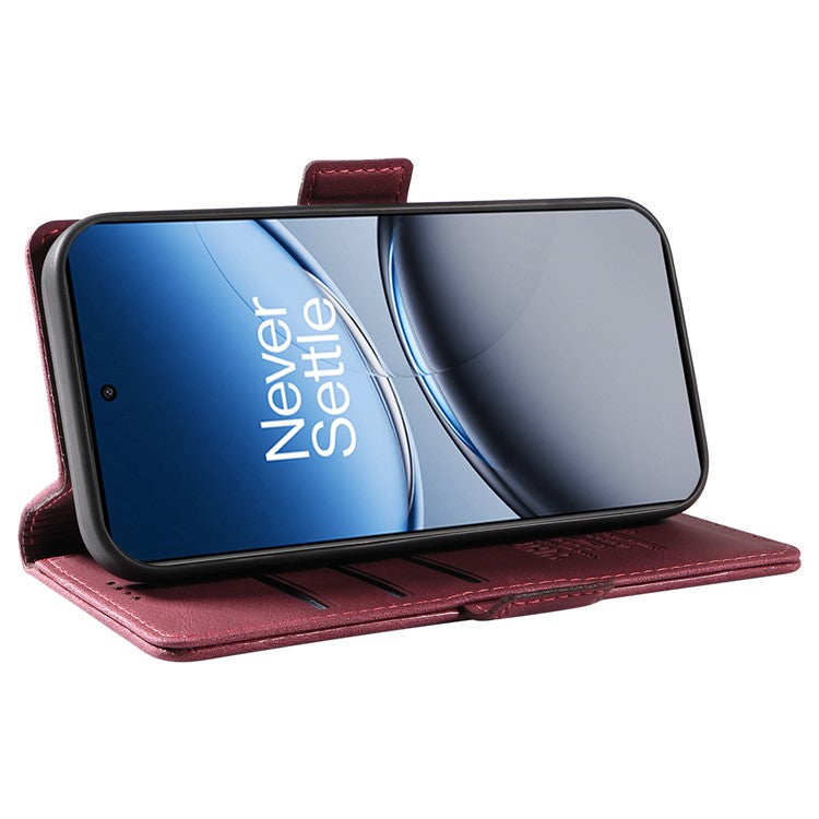 YIKATU YK-005 For OnePlus Nord 4 Case PU Leather Wallet Phone Cover Skin Touch Feeling - Wine Red