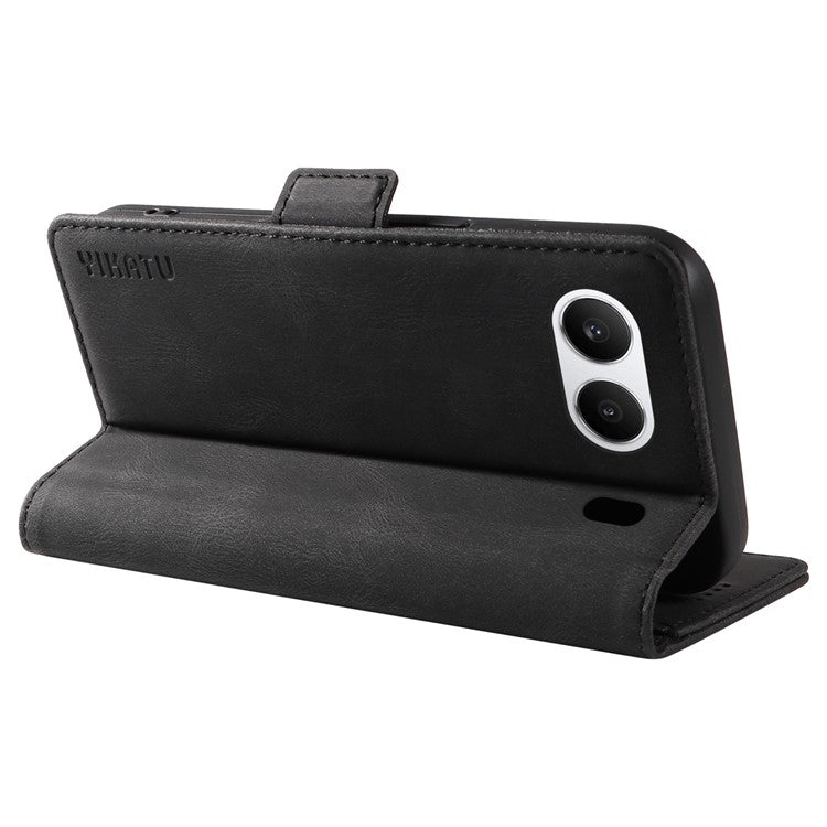 YIKATU YK-005 For OnePlus Nord 4 Case PU Leather Wallet Phone Cover Skin Touch Feeling - Black