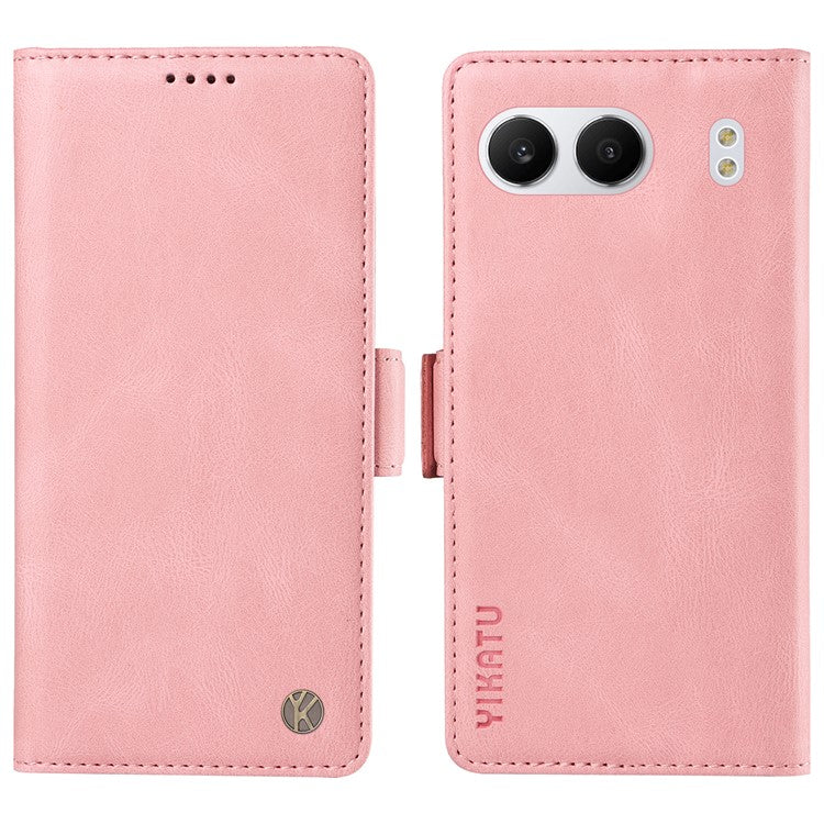 YIKATU YK-005 For OnePlus Nord 4 Case PU Leather Wallet Phone Cover Skin Touch Feeling - Pink