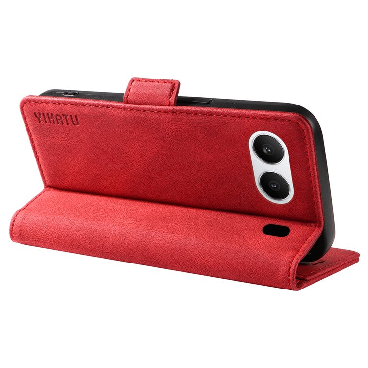 YIKATU YK-005 For OnePlus Nord 4 Case PU Leather Wallet Phone Cover Skin Touch Feeling - Red