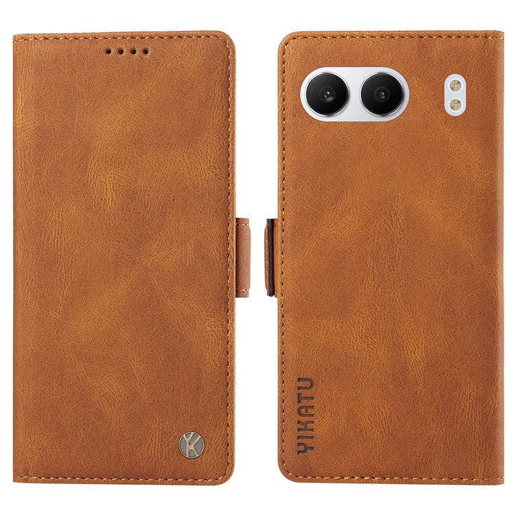YIKATU YK-005 For OnePlus Nord 4 Case PU Leather Wallet Phone Cover Skin Touch Feeling - Brown