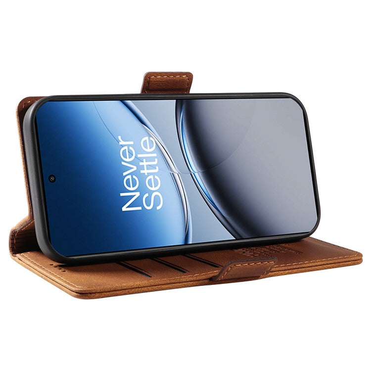 YIKATU YK-005 For OnePlus Nord 4 Case PU Leather Wallet Phone Cover Skin Touch Feeling - Brown