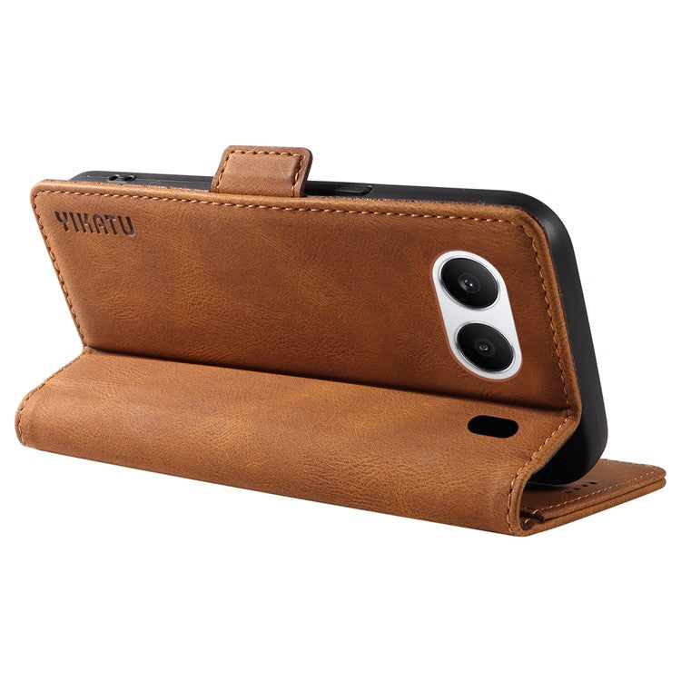 YIKATU YK-005 For OnePlus Nord 4 Case PU Leather Wallet Phone Cover Skin Touch Feeling - Brown