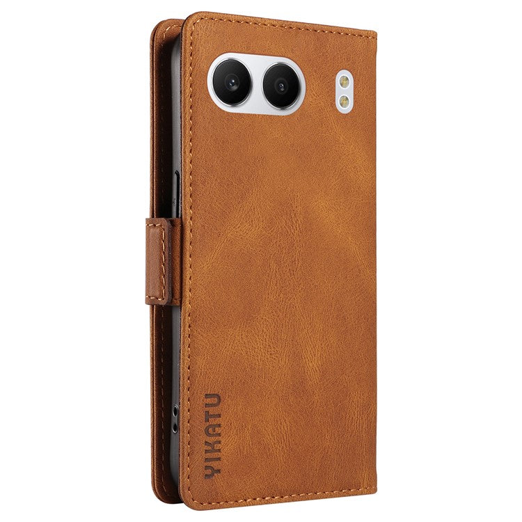 YIKATU YK-005 For OnePlus Nord 4 Case PU Leather Wallet Phone Cover Skin Touch Feeling - Brown