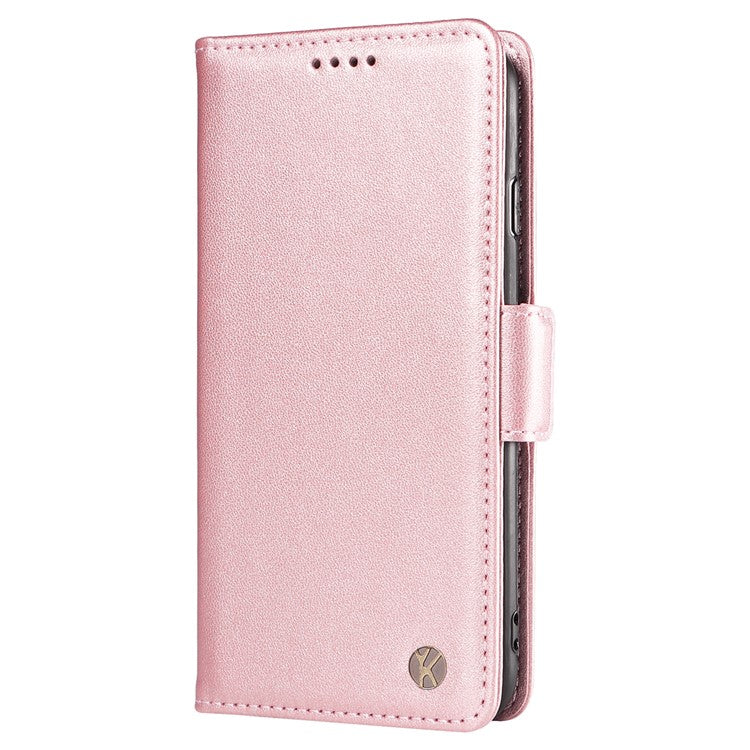YIKATU YK-003 For OnePlus Nord 4 Case Wallet Stand Leather Phone Cover Side Buckle - Rose Gold