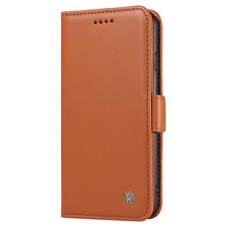 YIKATU YK-003 For OnePlus Nord 4 Case Wallet Stand Leather Phone Cover Side Buckle - Brown