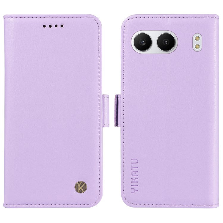 YIKATU YK-003 For OnePlus Nord 4 Case Wallet Stand Leather Phone Cover Side Buckle - Light Purple