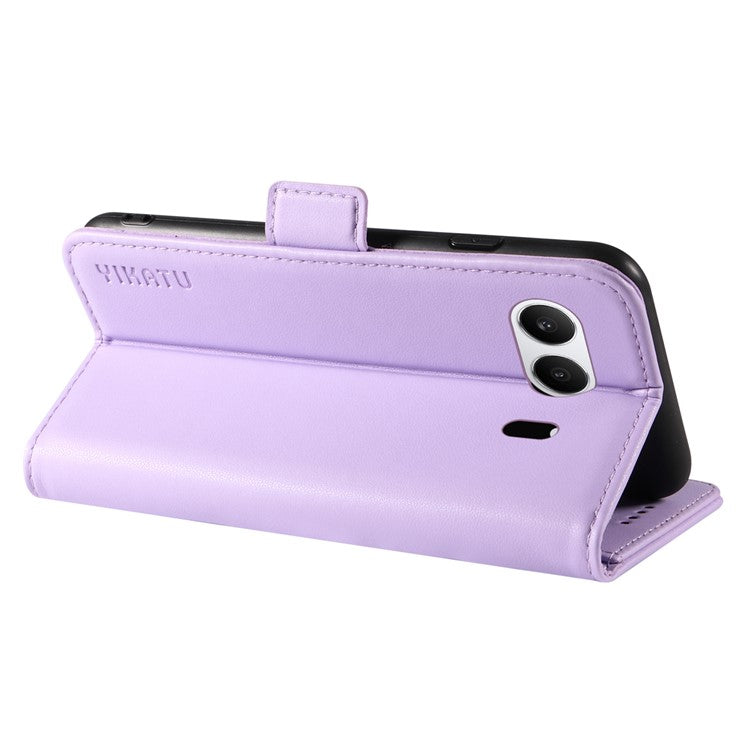 YIKATU YK-003 For OnePlus Nord 4 Case Wallet Stand Leather Phone Cover Side Buckle - Light Purple