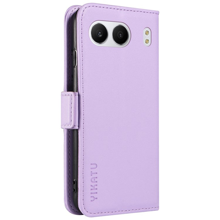 YIKATU YK-003 For OnePlus Nord 4 Case Wallet Stand Leather Phone Cover Side Buckle - Light Purple