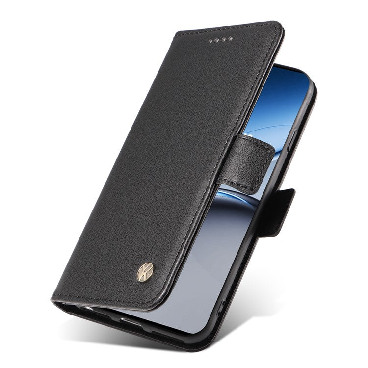 YIKATU YK-003 For OnePlus Nord 4 Case Wallet Stand Leather Phone Cover Side Buckle - Black