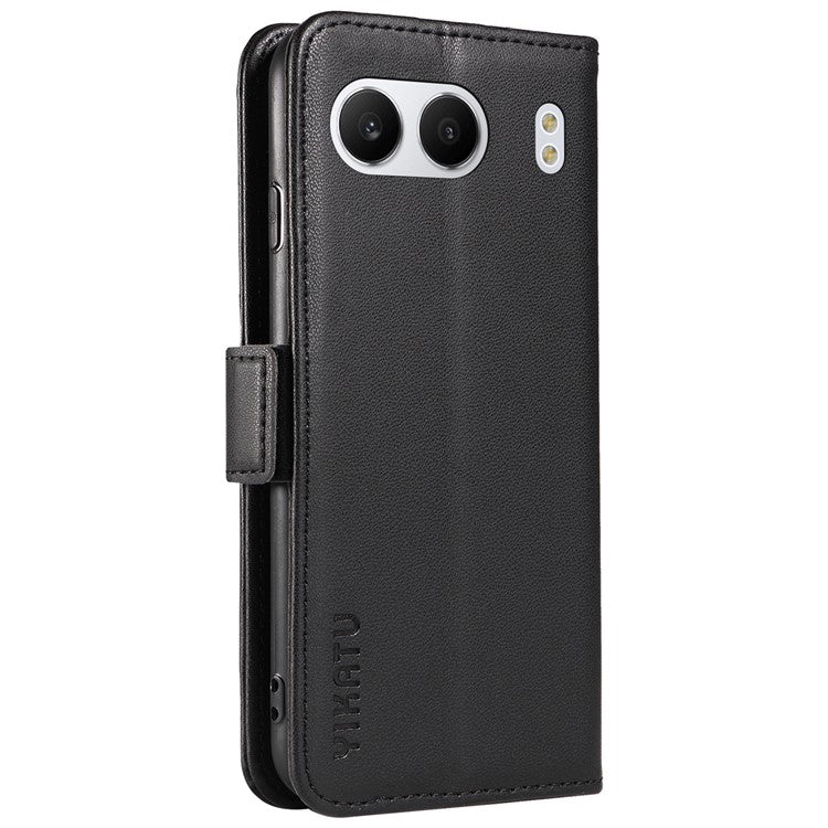 YIKATU YK-003 For OnePlus Nord 4 Case Wallet Stand Leather Phone Cover Side Buckle - Black