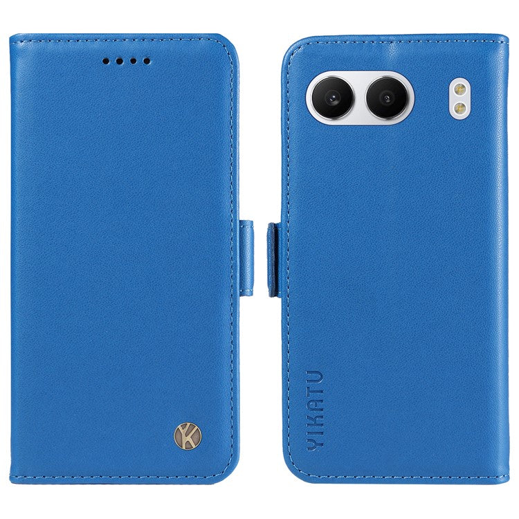 YIKATU YK-003 For OnePlus Nord 4 Case Wallet Stand Leather Phone Cover Side Buckle - Sky Blue