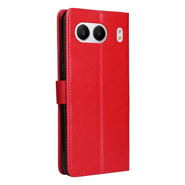 KT Imprinting Flower Series-4 For OnePlus Nord 4 Case Cat Bee Pattern Flip Leather Phone Cover - Red