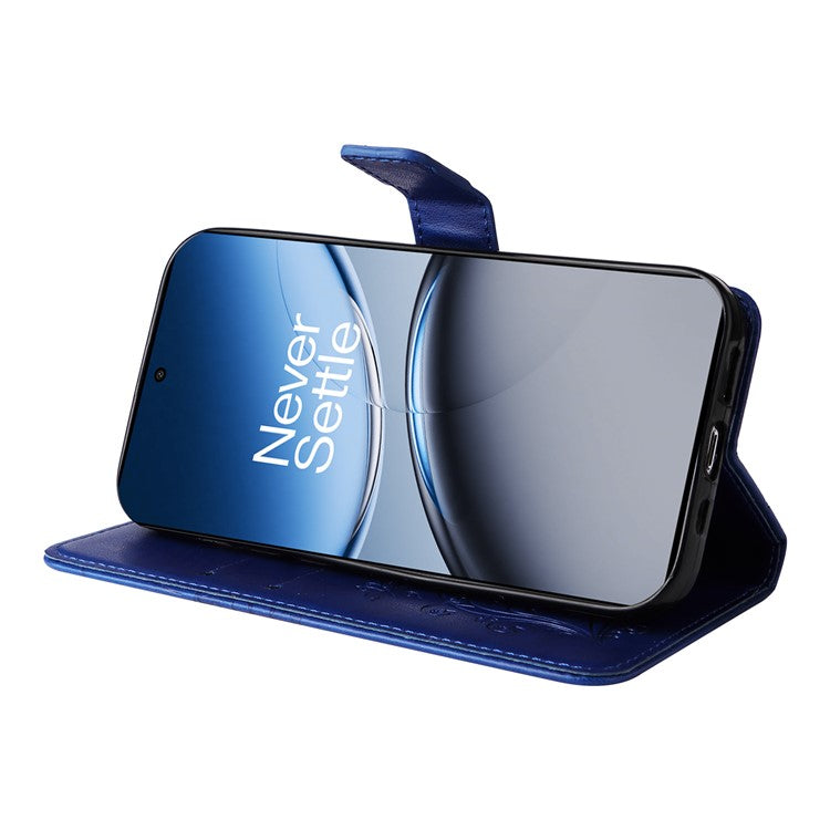 KT Imprinting Flower Series-2 For OnePlus Nord 4 Case Floral Butterfly Leather Wallet Phone Cover - Blue