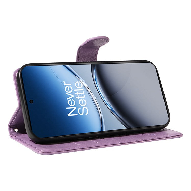 For OnePlus Nord 4 Case Flower Pattern PU Leather Wallet Phone Cover - Light Purple