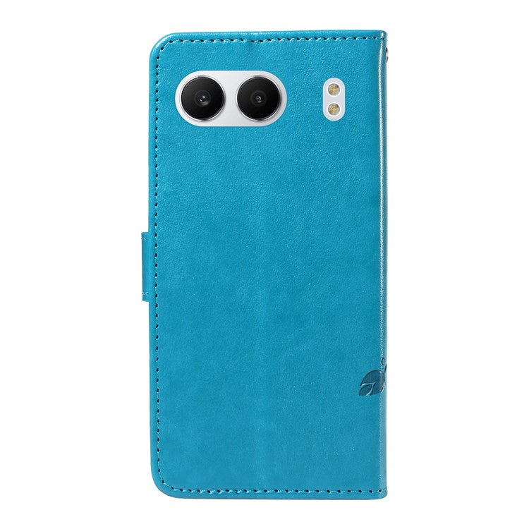 For OnePlus Nord 4 Case Flower Pattern PU Leather Wallet Phone Cover - Blue