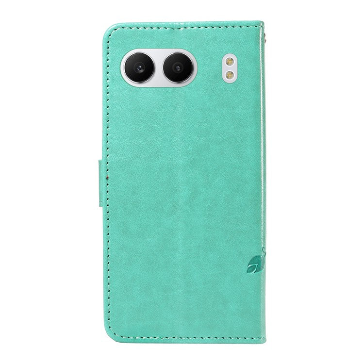 For OnePlus Nord 4 Case Flower Pattern PU Leather Wallet Phone Cover - Green