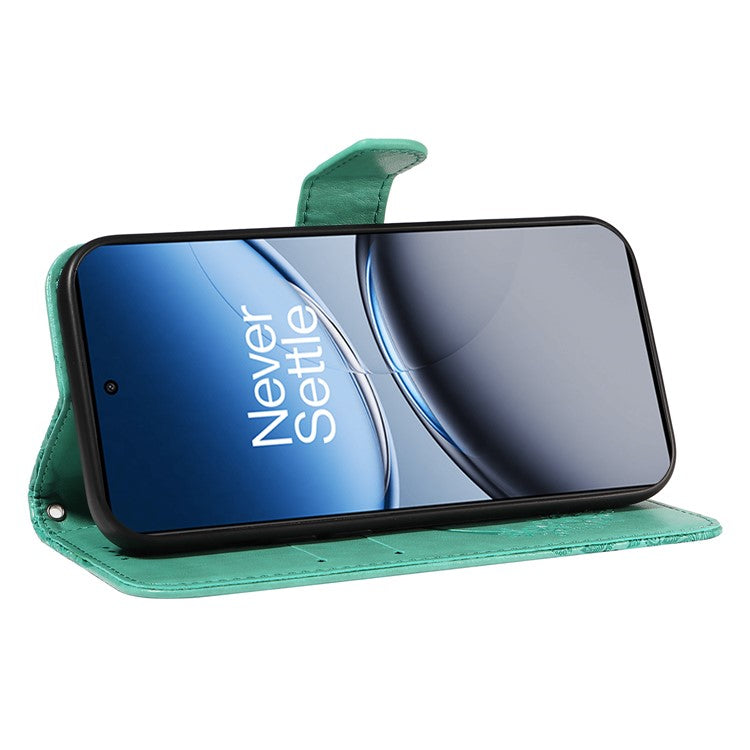 For OnePlus Nord 4 Case Butterfly Pattern Leather Wallet Flip Phone Cover - Green