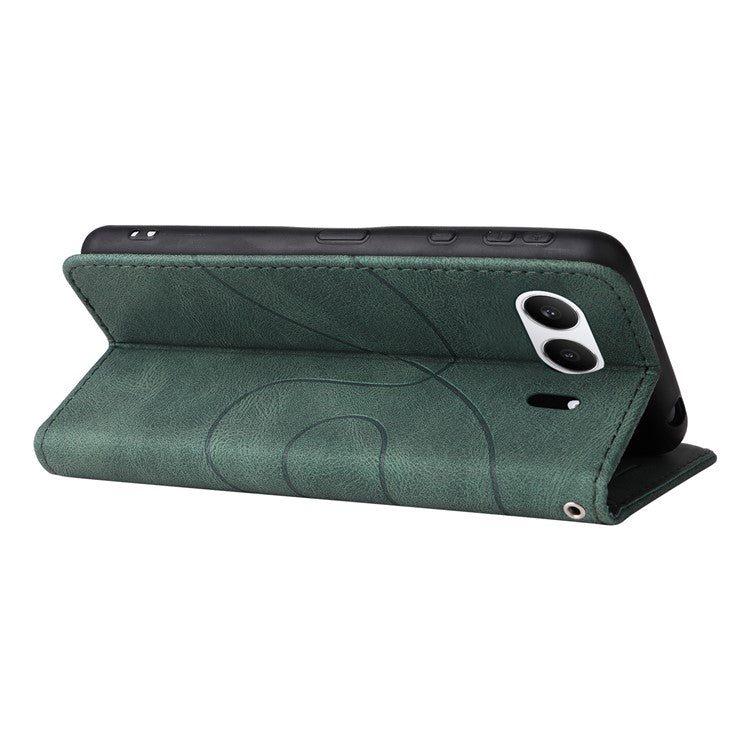 KT Leather Series-1 For OnePlus Nord 4 Leather Case Color Splicing Phone Cover Wallet Stand - Green