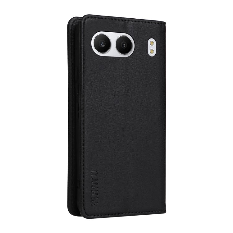 YIKATU YK-001 For OnePlus Nord 4 Case Stand Leather Phone Cover Strong Magnetic Closure - Black
