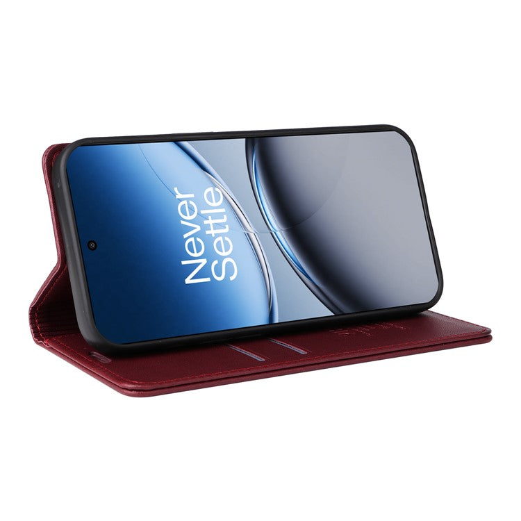 YIKATU YK-001 For OnePlus Nord 4 Case Stand Leather Phone Cover Strong Magnetic Closure - Wine Red