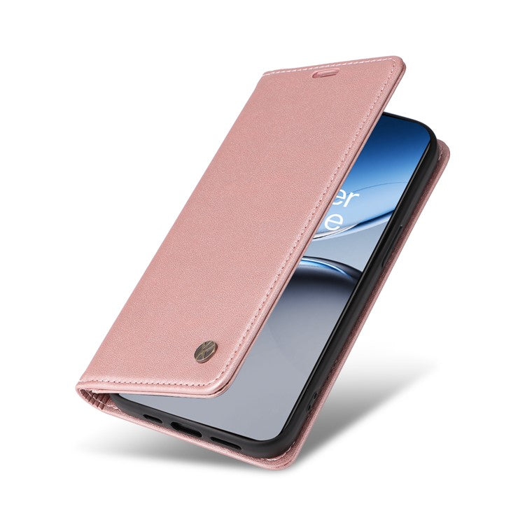 YIKATU YK-001 For OnePlus Nord 4 Case Stand Leather Phone Cover Strong Magnetic Closure - Rose Gold