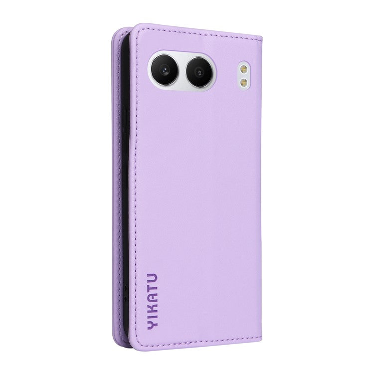 YIKATU YK-001 For OnePlus Nord 4 Case Stand Leather Phone Cover Strong Magnetic Closure - Light Purple