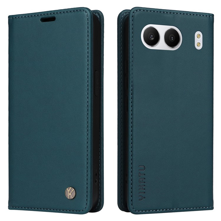 YIKATU YK-001 For OnePlus Nord 4 Case Stand Leather Phone Cover Strong Magnetic Closure - Green