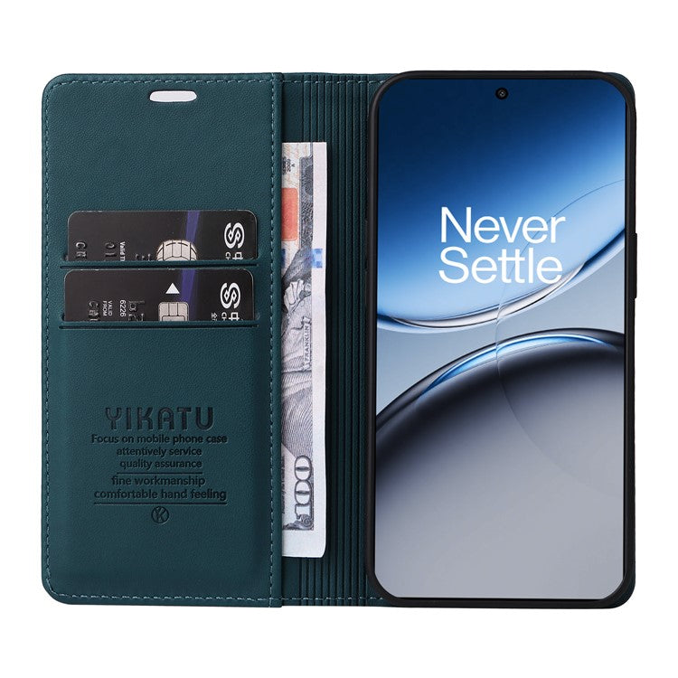 YIKATU YK-001 For OnePlus Nord 4 Case Stand Leather Phone Cover Strong Magnetic Closure - Green