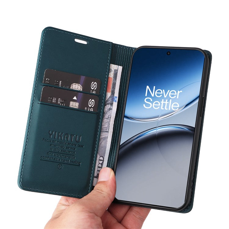 YIKATU YK-001 For OnePlus Nord 4 Case Stand Leather Phone Cover Strong Magnetic Closure - Green
