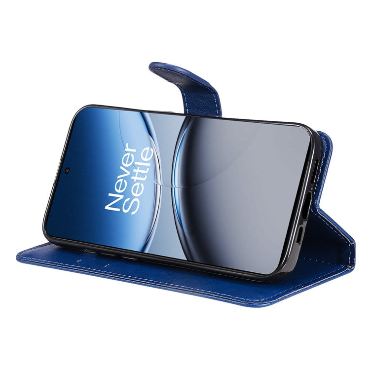 KT Leather Series-2 for OnePlus Nord 4 Case Solid Color Leather Phone Cover Wallet Stand - Blue