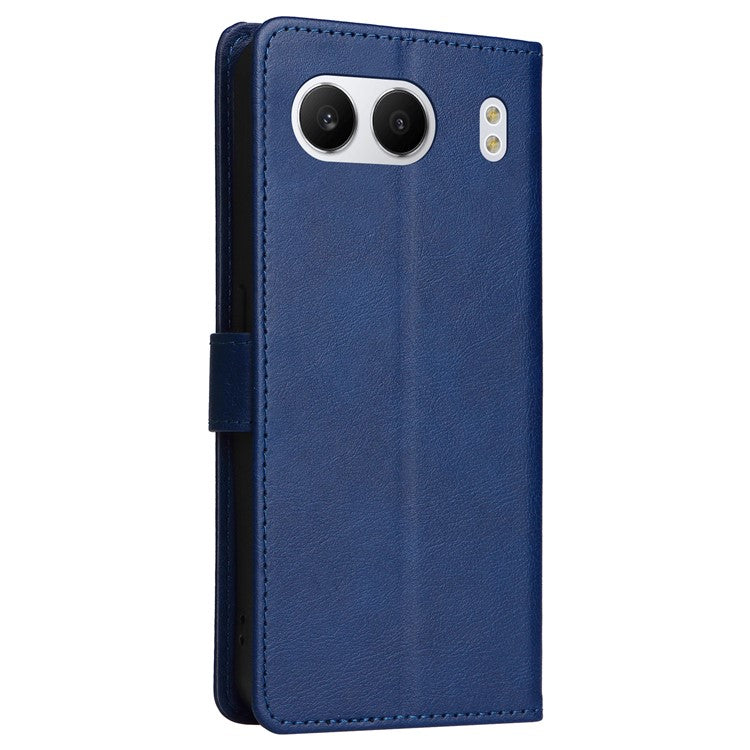 KT Leather Series-2 for OnePlus Nord 4 Case Solid Color Leather Phone Cover Wallet Stand - Blue