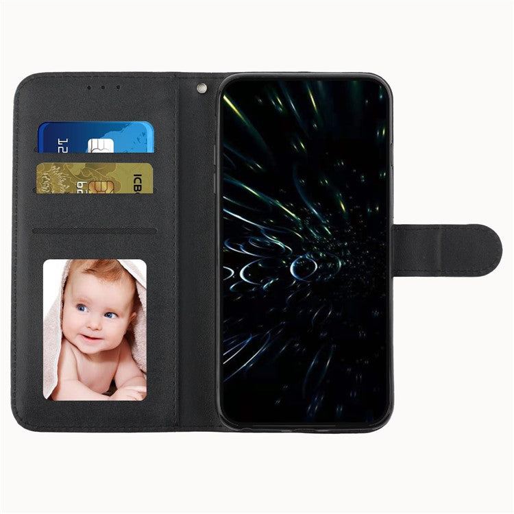 For Samsung Galaxy M35 5G Case Stand Flip Protective Leather Phone Cover - Black