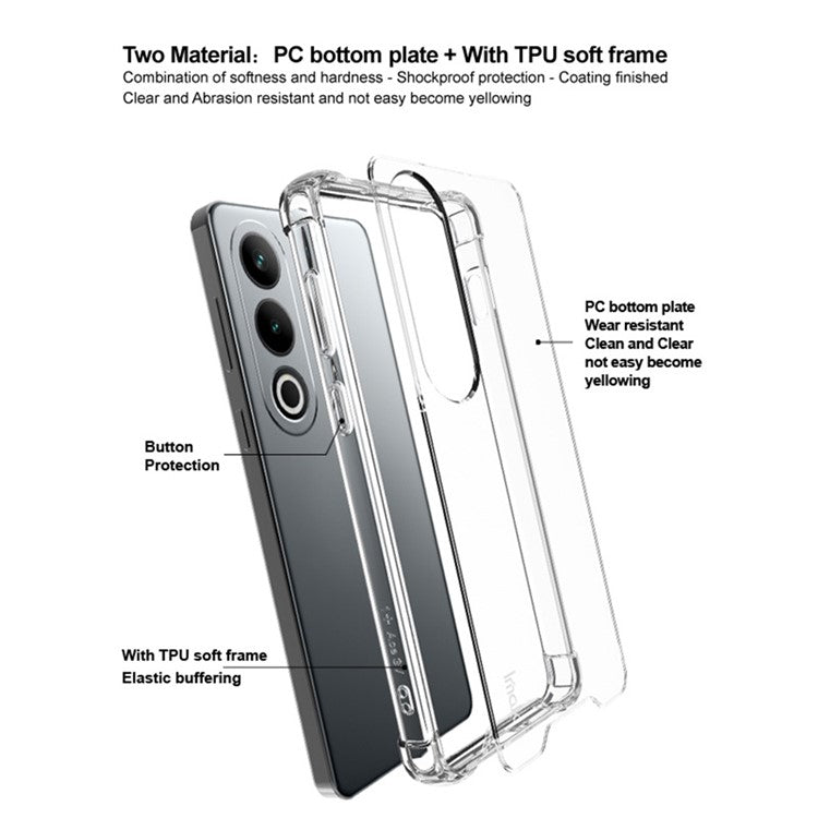 IMAK For OnePlus Ace 3V 5G Case PC+TPU Shockproof Clear Phone Cover