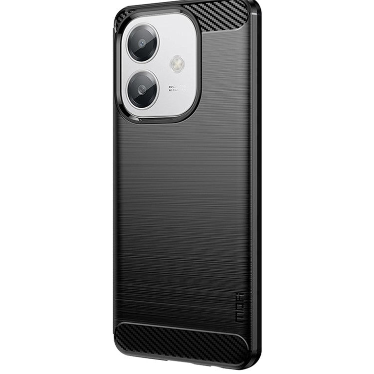 MOFI JK TPU Series-1 For Oppo A3x 5G Case Carbon Fiber Texture TPU Soft Phone Cover - Black