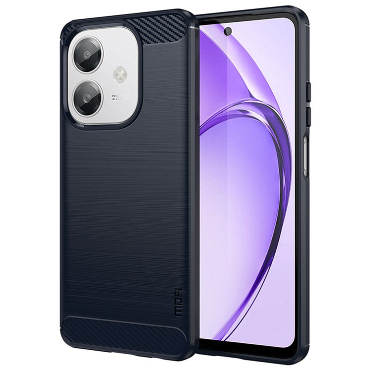 MOFI JK TPU Series-1 For Oppo A3x 5G Case Carbon Fiber Texture TPU Soft Phone Cover - Blue