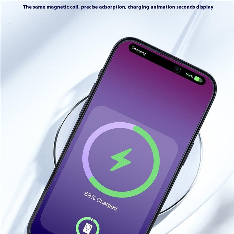 For iPhone 16 Pro Magnetic Case Bling Rhinestone Clear TPU + PC Phone Cover - Blue