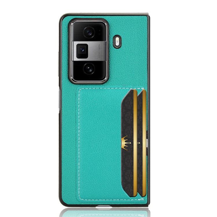 For Honor Magic Vs3 5G Case Card Holder Litchi Texture Leather+PC Folding Phone Cover - Green