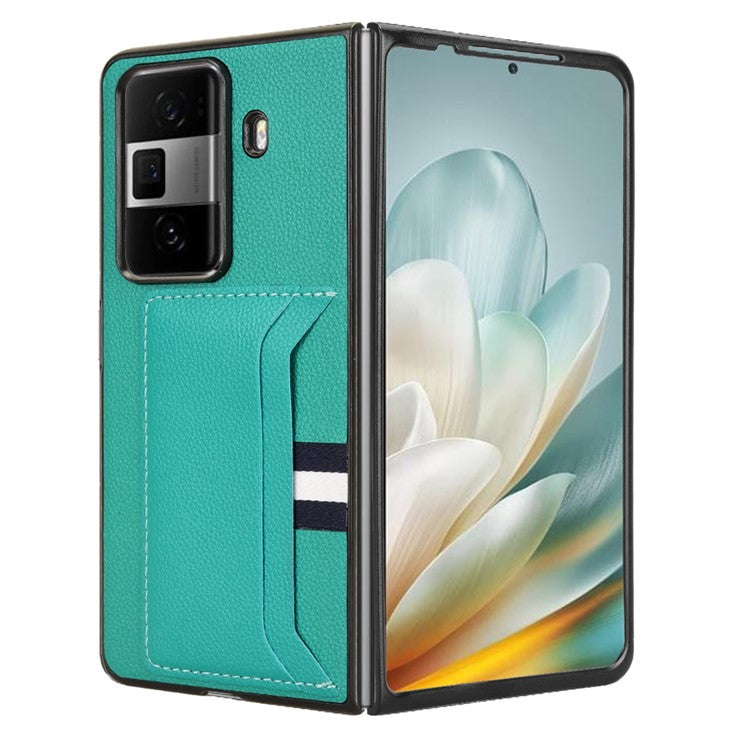 For Honor Magic Vs3 5G Case Card Holder Litchi Texture Leather+PC Folding Phone Cover - Green