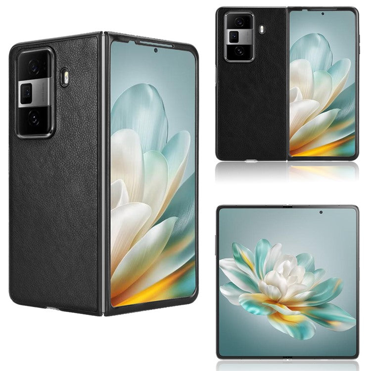 For Honor Magic Vs3 5G Case Litchi Texture PU Leather + PC Phone Cover - Black